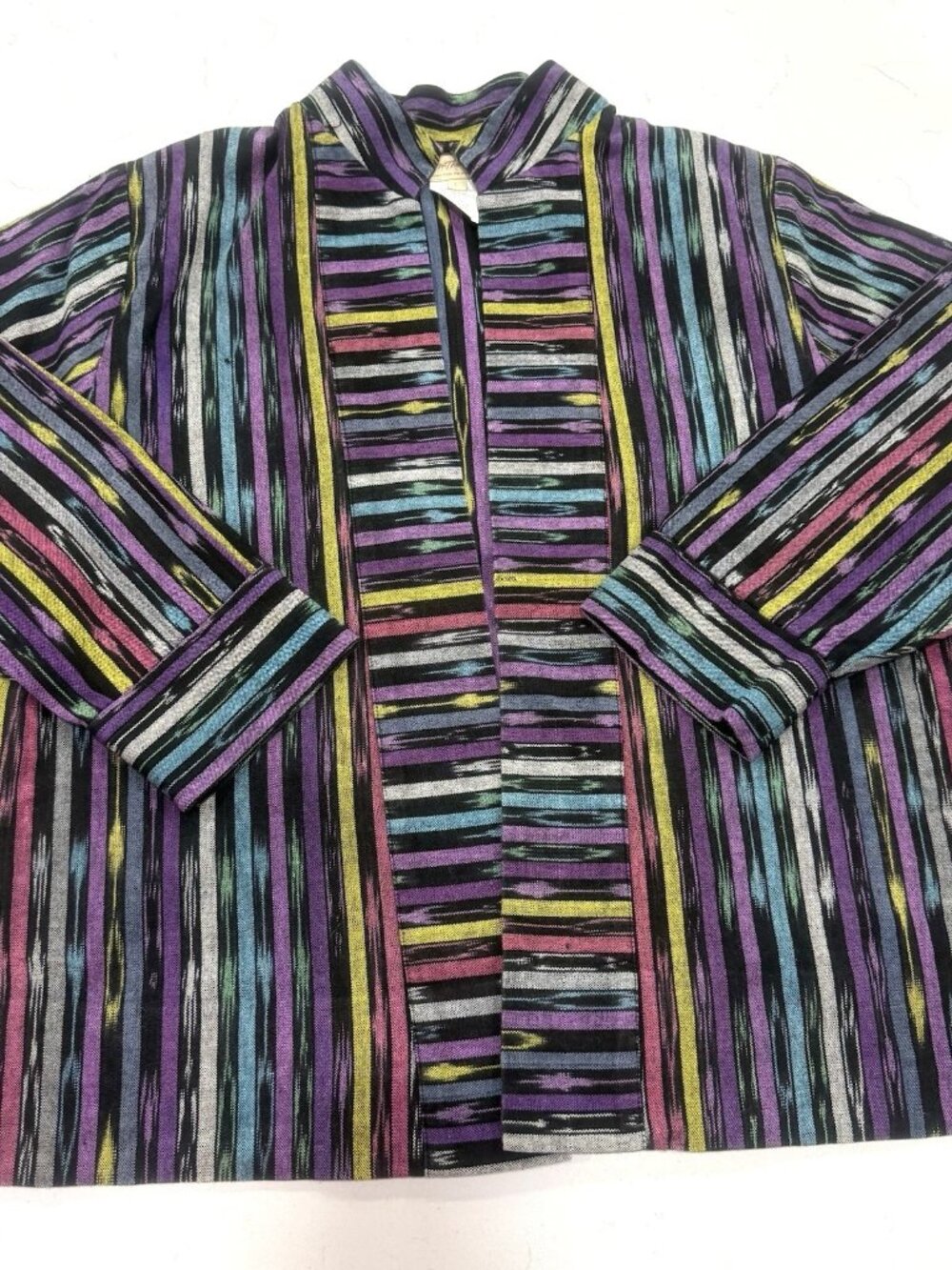 Vintage Jacket Norm Thompson Women’s Large Artsy Retro Stripe Lagenlook Shaket